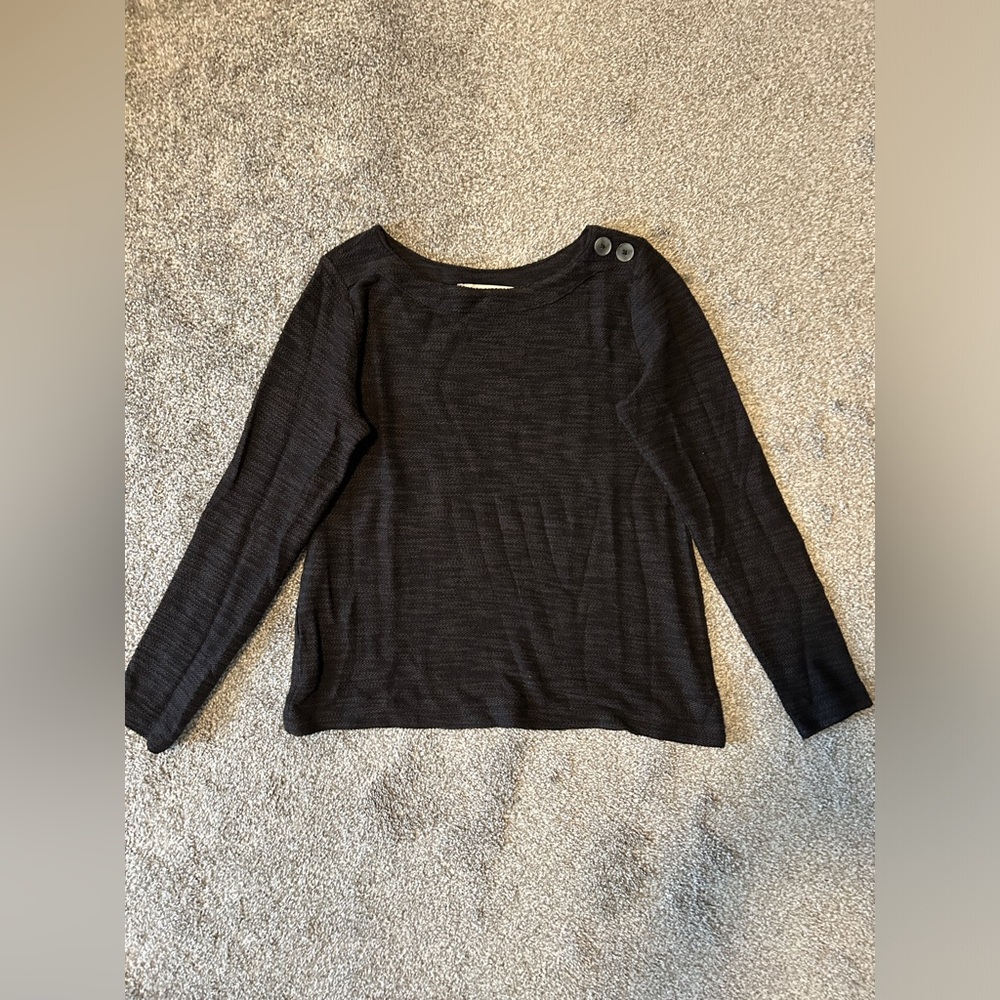 LOFT Dark Grey Knit Sweater Size S
